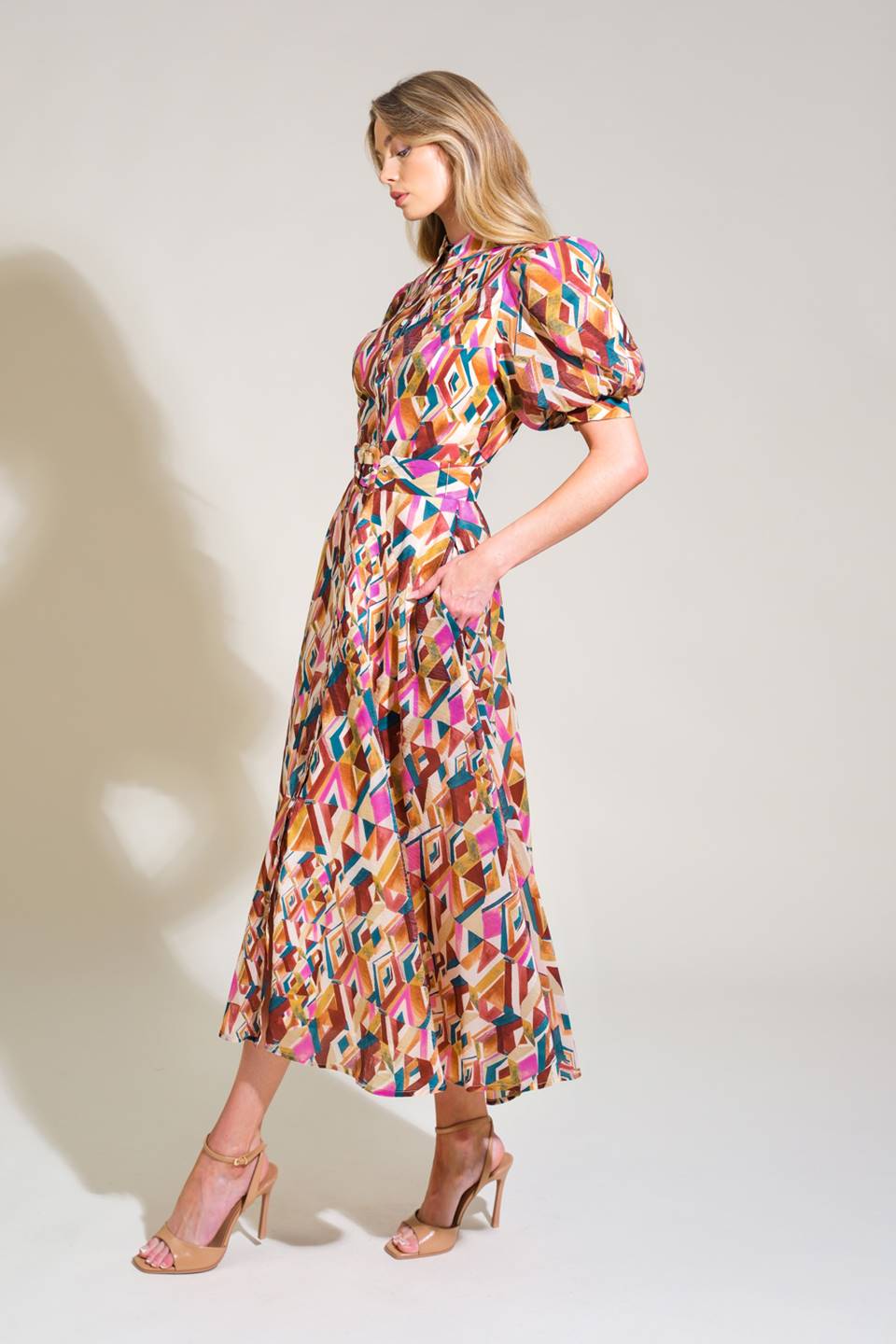 GARDEN HARMONY WOVEN MIDI DRESS Flying Tomato